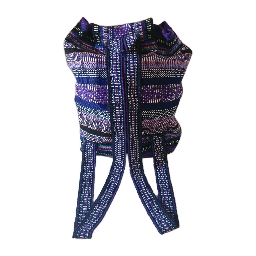 Artesanias PINZON Colorful Fabric Backpack Made in Mexico‎ 10X10.5'X6 #1210